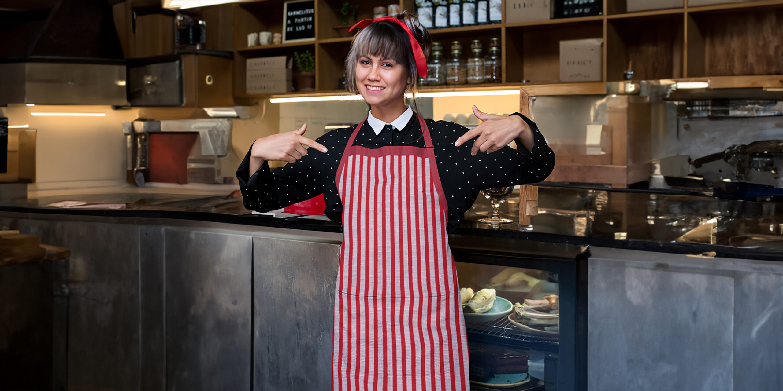 Apron With model